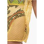 Однотонное ажурное пляжное платье-накидка Dsquared2, Yellow - фото 3