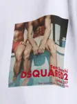 Хлопковое платье с принтом Dsquared2, белый - фото 4