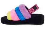 Сандалии fluff yeah slide 'black taffy pink multi' Ugg, черный - фото 2