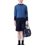 Свитер в полоску 4 Bar THOM BROWNE, синий - фото 5