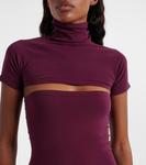 Джерси-платье миди Second-Skin Alaïa, Burgundy - фото 4