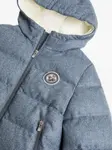 Стеганая куртка с капюшоном Brunello Cucinelli Kids, синий - фото 3
