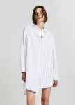 Платье-Рубашка в полоску Calliope, Var Bianco Ottico - фото