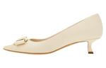 Новые туфли Vara-bow из овчины 40 мм Ferragamo, White - фото