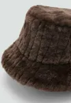 Шляпа с эффектом волос Mango, Chocolate - фото 2