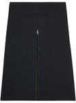 Courrèges твиловая юбка миди с молнией, черный - фото