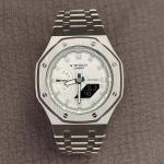 CASIO Часы Men Liquid Crystal/Analog Dual Display Series 44mm White Watch, White Dial - фото 6