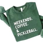 Свитшот Weekends Coffee & Pickleball In Forest OAT COLLECTIVE, Forest - фото 2
