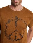 Футболка John Varvatos Spray Peace Tee, цвет Sienna Brown - фото 3