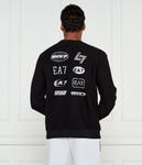 Свитшот мужской Ea7 с хлопковая с принтом, черный - фото 3