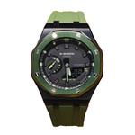 Часы Casio G-Shock Analog-Digital 2100 Series, арт. GA-2100-1A1, зеленый/Халк - фото 2