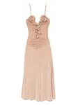 Платье миди, украшенное стразами NISSA, нейтральный - фото