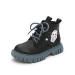 Скользостойкие ботинки Ecru, Black Kids' Budding, Черные тонкие хлопковые - фото 7