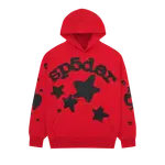 Худи Sp5der Beluga 'Red/Black', красный - фото