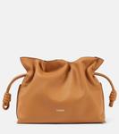 Кожаный клатч фламенко Loewe, оранжевый - фото