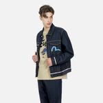 Джинсовая куртка мужская джинсовая синяя Evisu, синий - фото 3