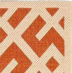 Ковер SAFAVIEH, 61 x 110 см, Courtyard Collection Terracotta / Bone CY6915 для дома и улицы, водонепроницаемый, легко чистится, для патио, заднего двора, прихожей - фото 3