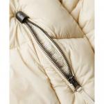 Пуховик Superdry Crop Fuji, бежевый - фото 4