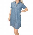 Тенсел мини-платье в светлой мойке Be cool, Light Wash - фото