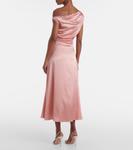 Платье миди Elyse из смесового шелка Staud, Rose - фото 3