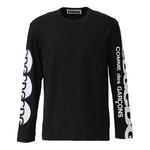 Футболка cdg classical string mark logo long-sleeve tee 'black' Comme Des Garcons, черный - фото