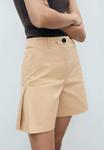 Шорты STRAIGHT PLEAT Mango, коричневый - фото 4