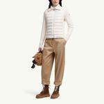 Moncler Стеганая вязаная куртка, White - фото 4