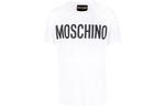 Футболка с принтом логотипа MOSCHINO, белая - фото