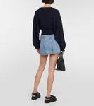 Джинсовая юбка с запахом RE/DONE, синий - фото 3