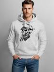 Neverless Толстовка 'Captain Skull 2' в сером цвете - фото 5