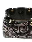 Сумка-тоут с принтом зебры Braccialini, черный - фото 5