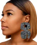 Геометрические серьги Asha Swanky Designs, blue - фото 3