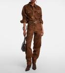 Кельвина брюки из искусственной кожи Marant Etoile, Tabacco - фото 2