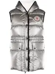 Дутый жилет Hera с капюшоном MONCLER, серебяный - фото