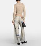 Ремонт широких джинсов со средней посадкой Acne Studios, синий - фото 3