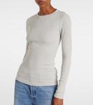 Delphi топ из ребристого трикотажа Agolde, Brushed Grey Heather - фото 5