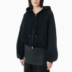 Толстовка с капюшоном на молнии Alexander Wang, черный - фото 4