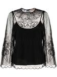 TWINSET многослойная блузка, черный - фото