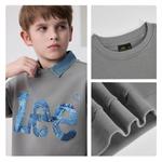 Детская толстовка Lee, серо-фиолетовый - фото 4