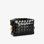 Миниатюрная кожаная сумка через плечо loop Bottega Veneta, черный - фото 3