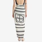 Eliza monogram sarong Anine Bing, айвори & черный monogram - фото 4