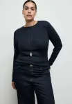 Топ с длинными рукавами Mango, Dark Blue - фото 2