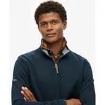 Свитер Superdry Core Pique Henley half zip, синий - фото 5