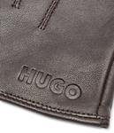 Перчатки мужские Hugo кожаные, коричневый - фото 4