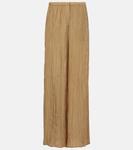 Шелковые брюки-палаццо Thoresby Joseph, Desert Sand - фото