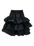 Юбка мини с оборками Monnalisa, черный - фото 2