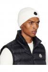Хлопковая шапка с логотипом Moncler, белый - фото 2