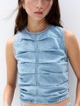 Топ Pull&Bear Pull&Bear , Blue denim - фото 4