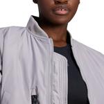 Куртка-бомбер с высокой молнией Adidas, голубино-серый - фото