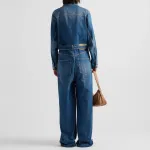 Джинсовый комбинезон PRADA, синий - фото 5